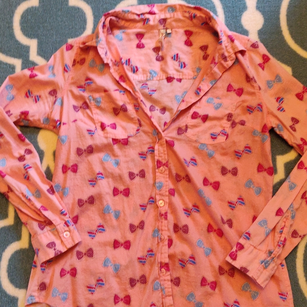 Cute Bows long sleeve polo